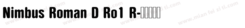 Nimbus Roman D Ro1 R字体转换